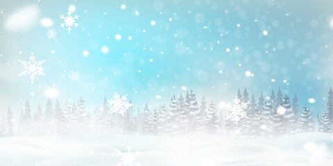 Печать
Beautiful falling snowflakes wallpaper. Winter dust ice particles. Snowfall weather white teal blue night background. Snowdrifts. Blizzard. Cold weather. Winter season. Many snowflakes january 