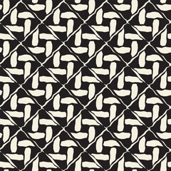 Vector seamless pattern with geometric tiles.Abstract monochrome background 