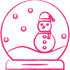 Christmas, New Year Vector Icon element, Isolated white background