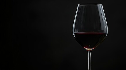 Elegant Wine Glass with Deep Red Wine
