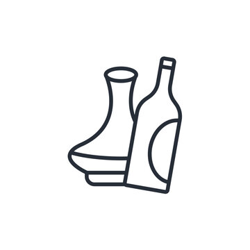 recommend clip art: decanter icon. vector.Editable stroke.linear style sign for use web design,logo.Symbol illustration.