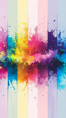 Fototapeta premium Color Burst: Vibrant Watercolor Splashes for Backgrounds and Decoration