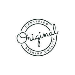 Original Certified Stamp Label vector design