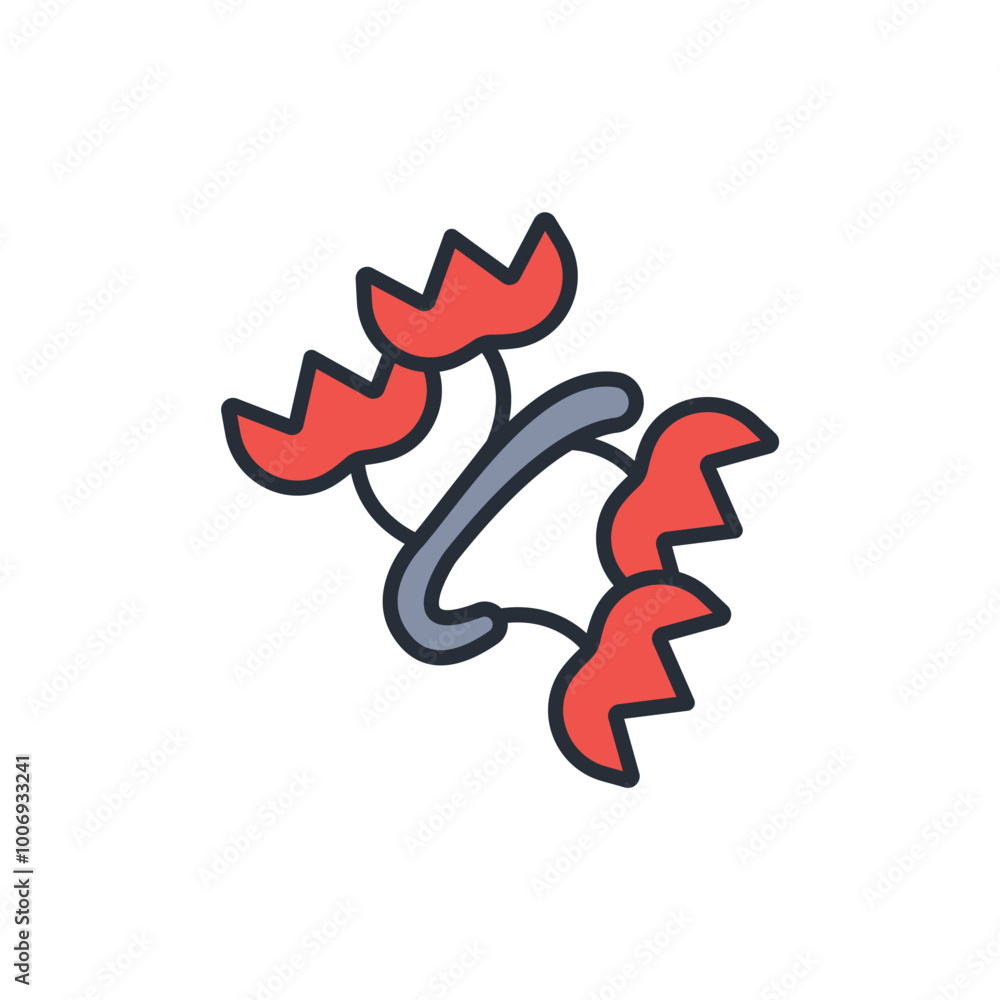 Poster grape leaves icon. vector.editable stroke.linear style sign for use web design,logo.symbol illustrat