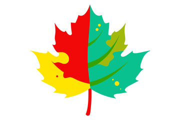 Tattered Leaf with Holes Vector Illustration for Nature Inspired Designs
