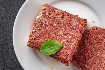 spam ham luncheon canned meat fresh meal food snack on the table copy space foodbackground rustic top view