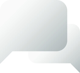 Chat message symbol. White smooth shadow shape