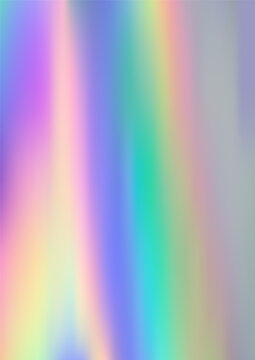 Realistic neon background with holographic foil metallic effect. Trendy vintage retro sticker y2k for flyers, covers, brochures, presentations, wallpaper, banners. Vector illustration EPS10