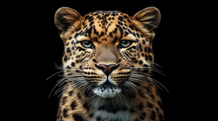 Naklejka premium portrait of a leopard