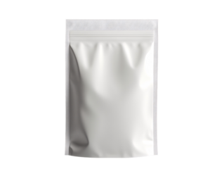 a white plastic bag with zipper