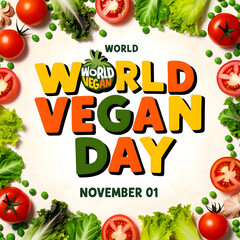 Go Vegan, Stay Vibrant Celebrating World Vegan Day, November 01.
