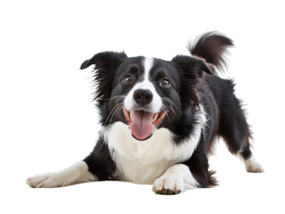 a dog lying on the floor