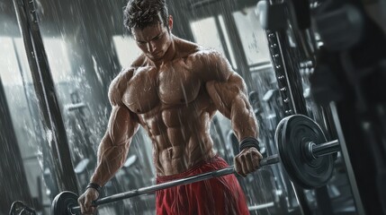 Naklejka premium gym workout busy