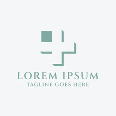 Clever Negative Space Geometric Medical Cross for Healthy Therapy Clinic Icon Symbol Logo