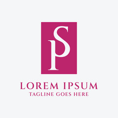 Elegant Luxury Initial Letter PS SP icon Symbol Logo Design