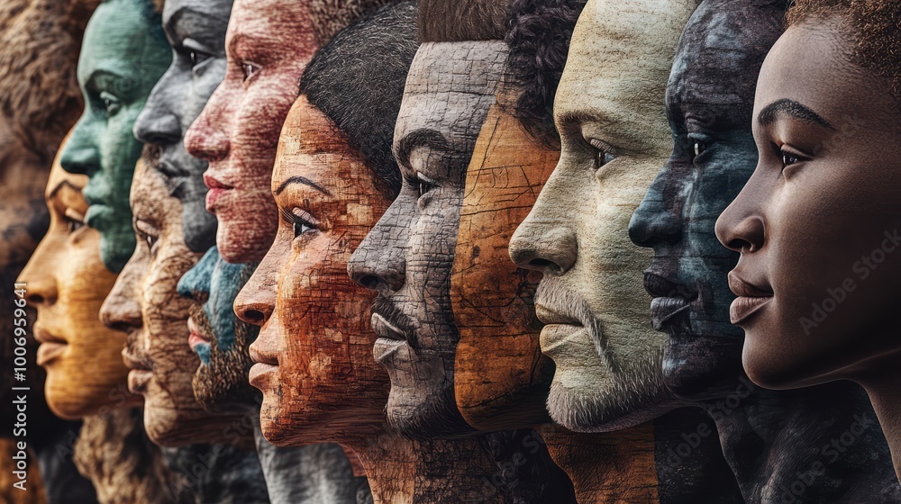 Aufkleber multicultural team building: emphasizing workplace inclusivity and collaboration through unity