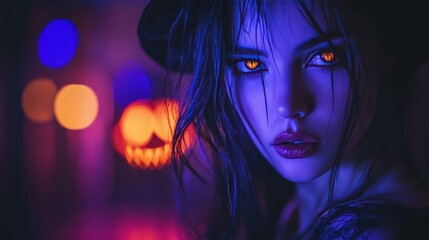 Stylish Witch in Black Hat