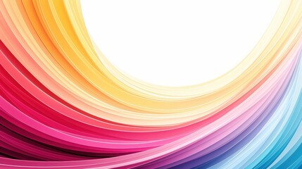 Naklejka premium Vibrant Colorful Waves with Soft Gradient Background
