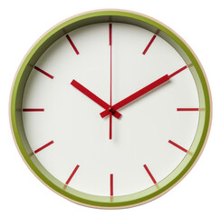 PNG Minimalist clock with red hands