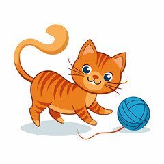 cat with ball