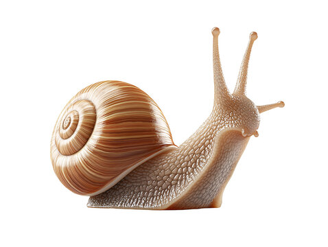 a close up of a snail