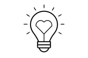 Stylish Light Bulb Icon Vector Illustration Showcasing Creativity and Bright Concepts
