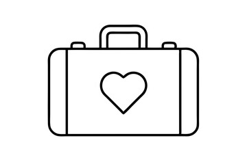 Stylish Colorful Suitcase Icon Featuring a Unique Vector Illustration for Adventures

