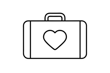 Vibrant Vector Illustration of a Colorful Suitcase Icon for Travel Enthusiasts
