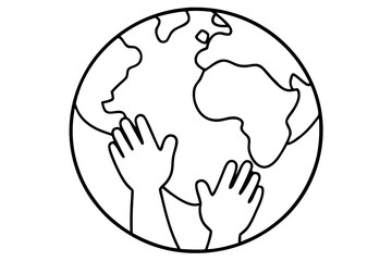 Vibrant Vector Illustration of a Colorful Globe Showcasing Diverse Cultures and Natural Wonders
