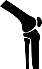 Human knee joint icon