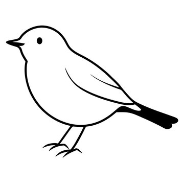 recommend clip art: Elegant Robin Side View in a Snowy Scene Vector Illustration
                    