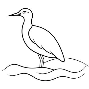recommend clip art: Elegant Vector Illustration of Delicate Line Art Bird Design for Nature Lovers
                    
