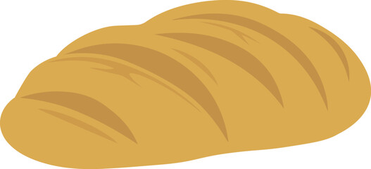 Loaf of bread icon. Tasty fresh loaf of bread. Vector illustration.
