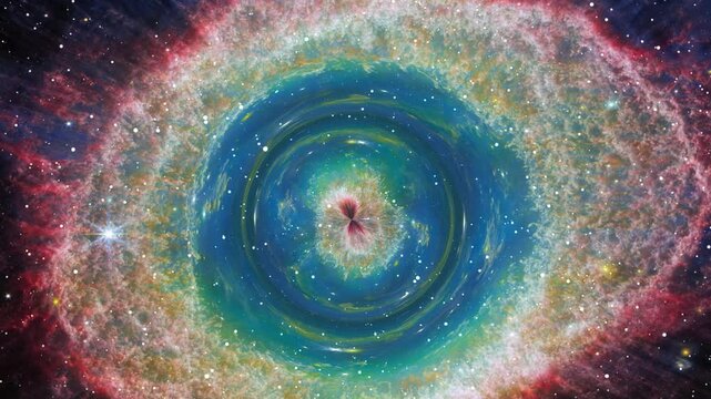 Flying Into Worm Hole Portal To Paradise In A Parallel Universe Deep Space Science Fiction