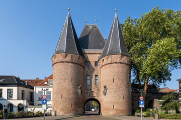 Koornmarktspoort city gate in Kampen, Netherlands