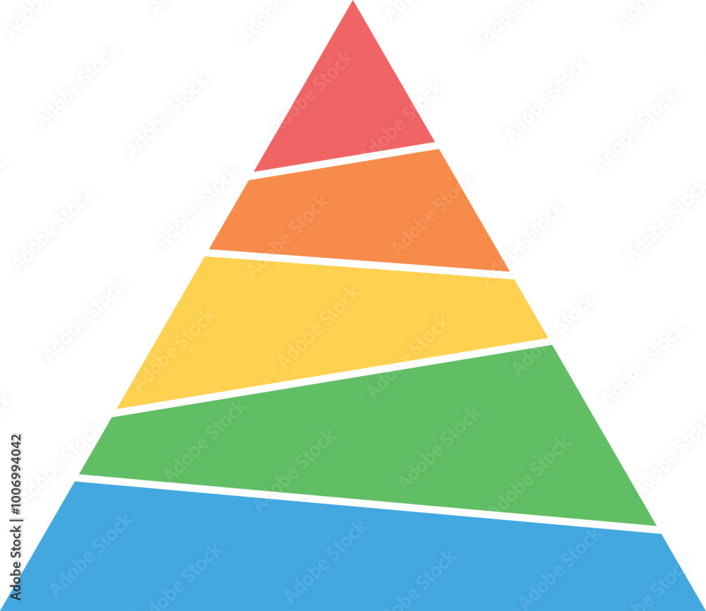 Poster layer diagram template. color pyramid. presentation element