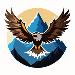 american eagle with flag