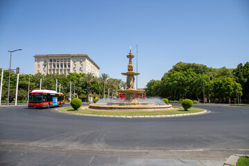 Fountain and roundabout in Seville