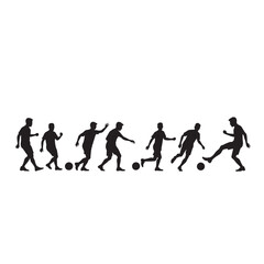 Silhouettes of Indoor Soccer Players