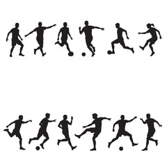 Silhouettes of Indoor Soccer Players
