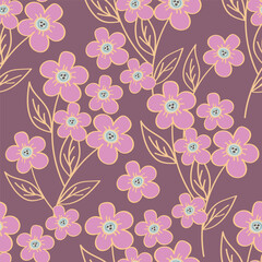 Textile and digital seamless floral vector design
