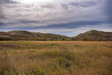 Autumn hiking on the Canadian prairie