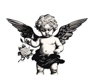 PNG Cherub cupid drawing angel baby.