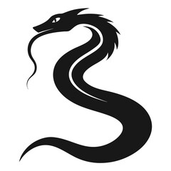 black silhouette of snake
