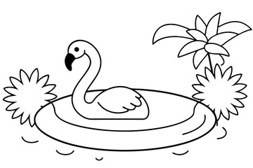 Enhance Your Designs with a Whimsical Flamingo Shaped Vector Illustration for Unique Aesthetics
