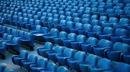 Fototapeta premium Rows of Blue Stadium Seats