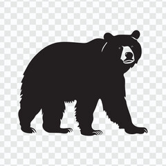 Bear Silhouette Illustration | Wildlife-Themed Vector Graphics