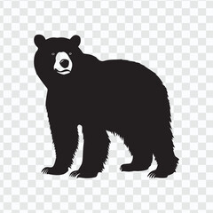 Bear Silhouette Illustration | Wildlife-Themed Vector Graphics