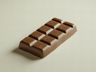 Top view of delicious chocolate bar with smooth surface and rich texture isolated on white background new beautiful stock image illustration AI