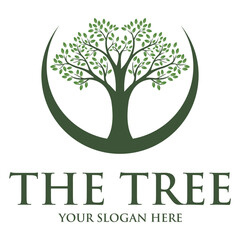 Fototapeta premium Nature trees logo design vector illustration. Tree vector icon 